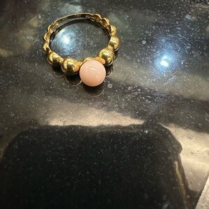18kt bubble pink ring